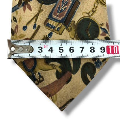 【8379】良品！エルメネジルドゼニア　ネクタイ　ベージュ系