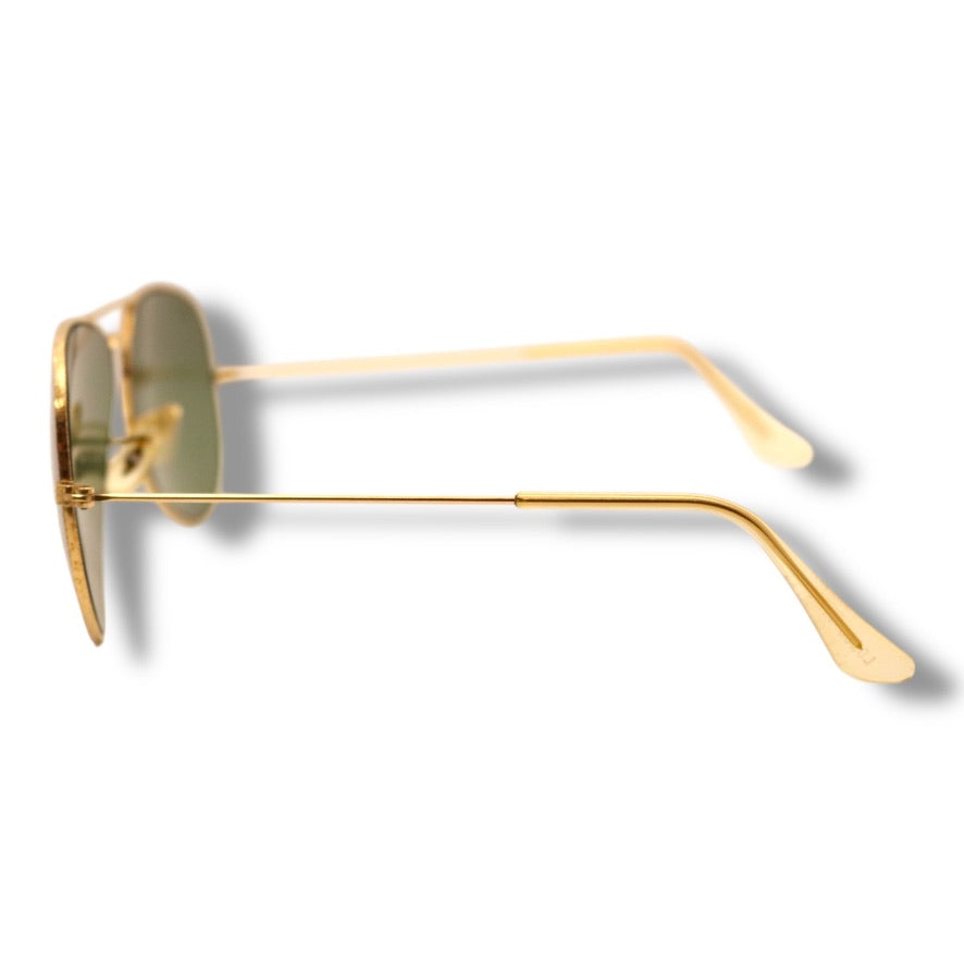 【202】可品！ヴィンテージ　レイバン　サングラス　ゴールド系