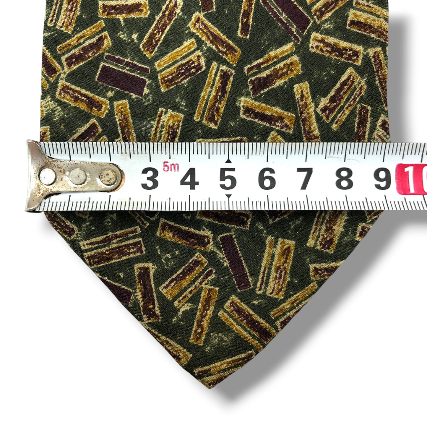 【8412】良品！フェンディ　ネクタイ　カーキ色系