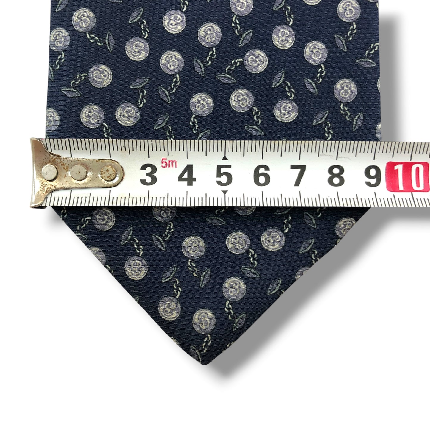 【8423】美品！バーバリー　ネクタイ　ネイビー系