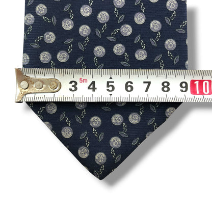 【8423】美品！バーバリー　ネクタイ　ネイビー系