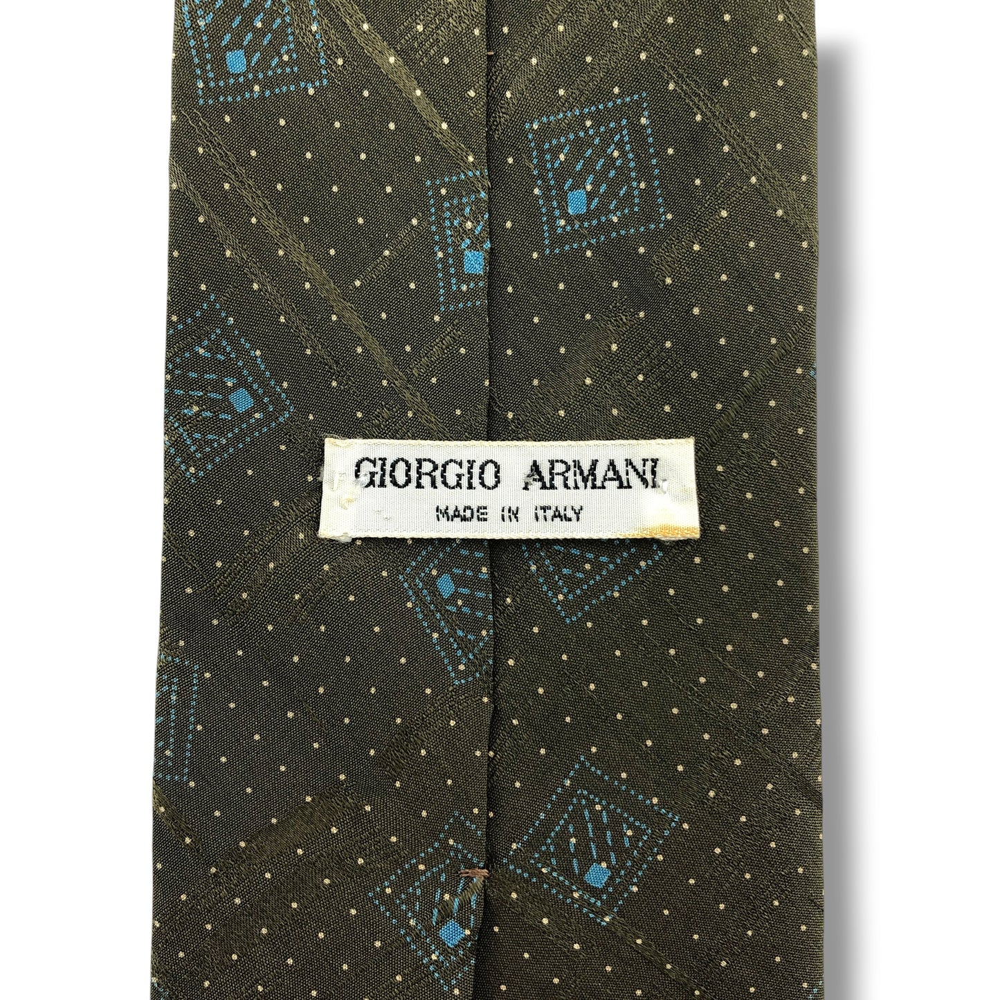 【8425】良品！ジョルジオアルマーニ　ネクタイ カーキ系