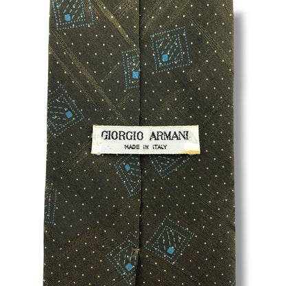 【8425】良品！ジョルジオアルマーニ　ネクタイ カーキ系