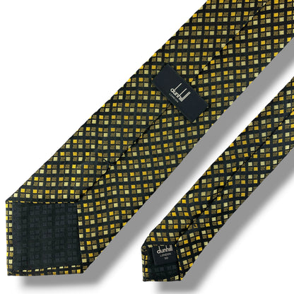 【8440】美品！ダンヒル　ネクタイ　イエロー系×ブラック系