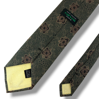 【8445】美品！カルヴェン　ネクタイ　薄グリーン系
