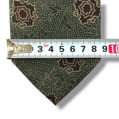 【8445】美品！カルヴェン　ネクタイ　薄グリーン系