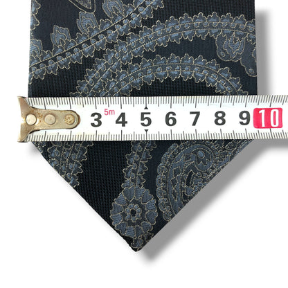 【8463】美品！ヨシエイナバ　ネクタイ　ダークネイビー系