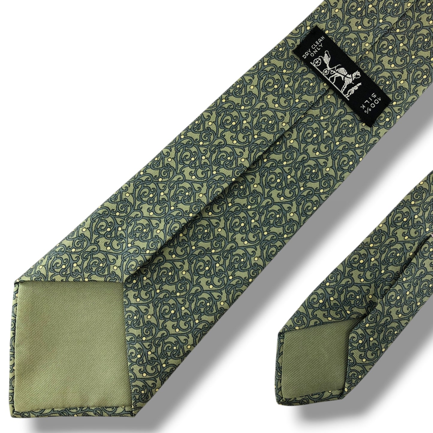 【8512】良品！エルメス　ネクタイ　薄緑系