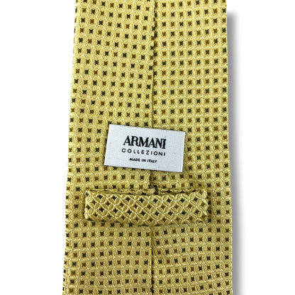 【8516】美品！アルマーニ　ネクタイ　ゴールド系