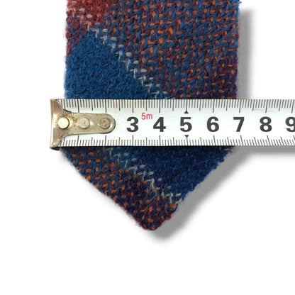 【8520】良品！ミッソーニ　ネクタイ　ブルー系　チェック柄