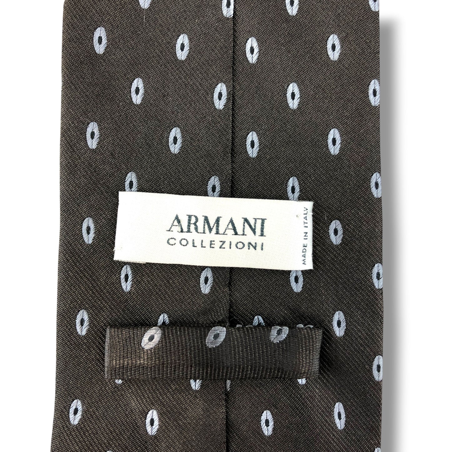 【8521】美品ー良品！アルマーニ　ネクタイ　ダークブラウン系