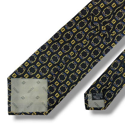 【8522】良品！フェンディ　ネクタイ　ブラック系