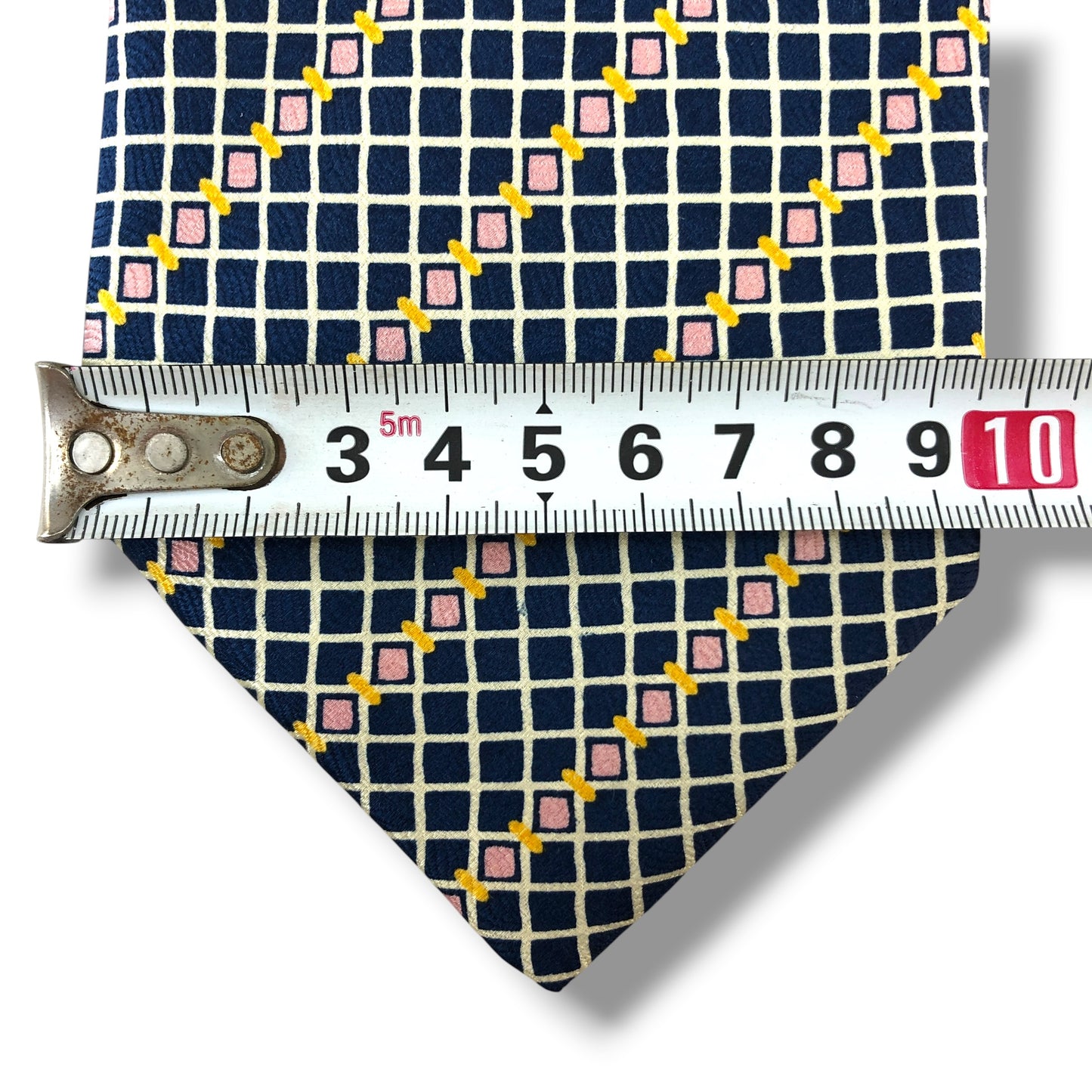 【8535】未使用保管品！ポロ　ネクタイ　ネイビー系×ピンク系