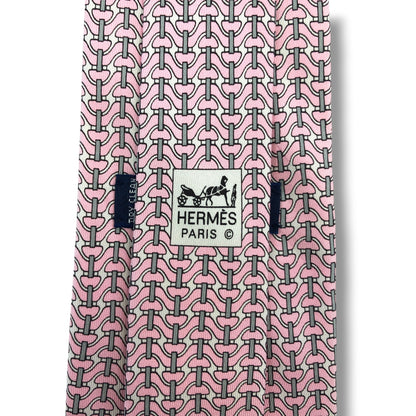【8562】良品！エルメス　ネクタイ　薄ピンク系