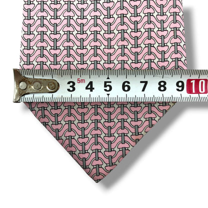 【8562】良品！エルメス　ネクタイ　薄ピンク系