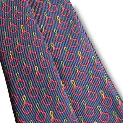 【7546】美品ー良品！グッチ　 ネクタイ　ネイビー系