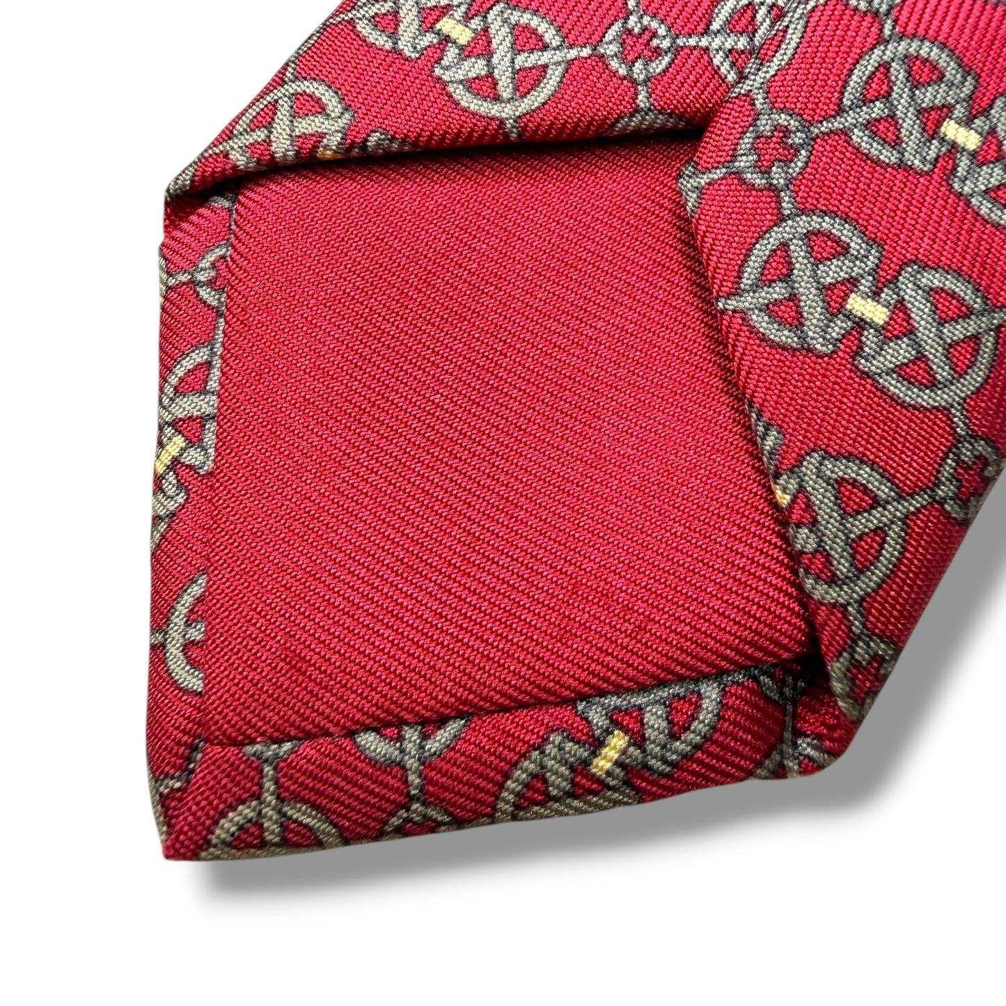 【8647】良品！エルメス　ネクタイ　ワインレッド系