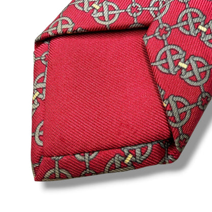 【8647】良品！エルメス　ネクタイ　ワインレッド系