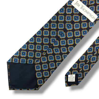 【8585】良品！ジムトンプソン　ネクタイ　ネイビー系