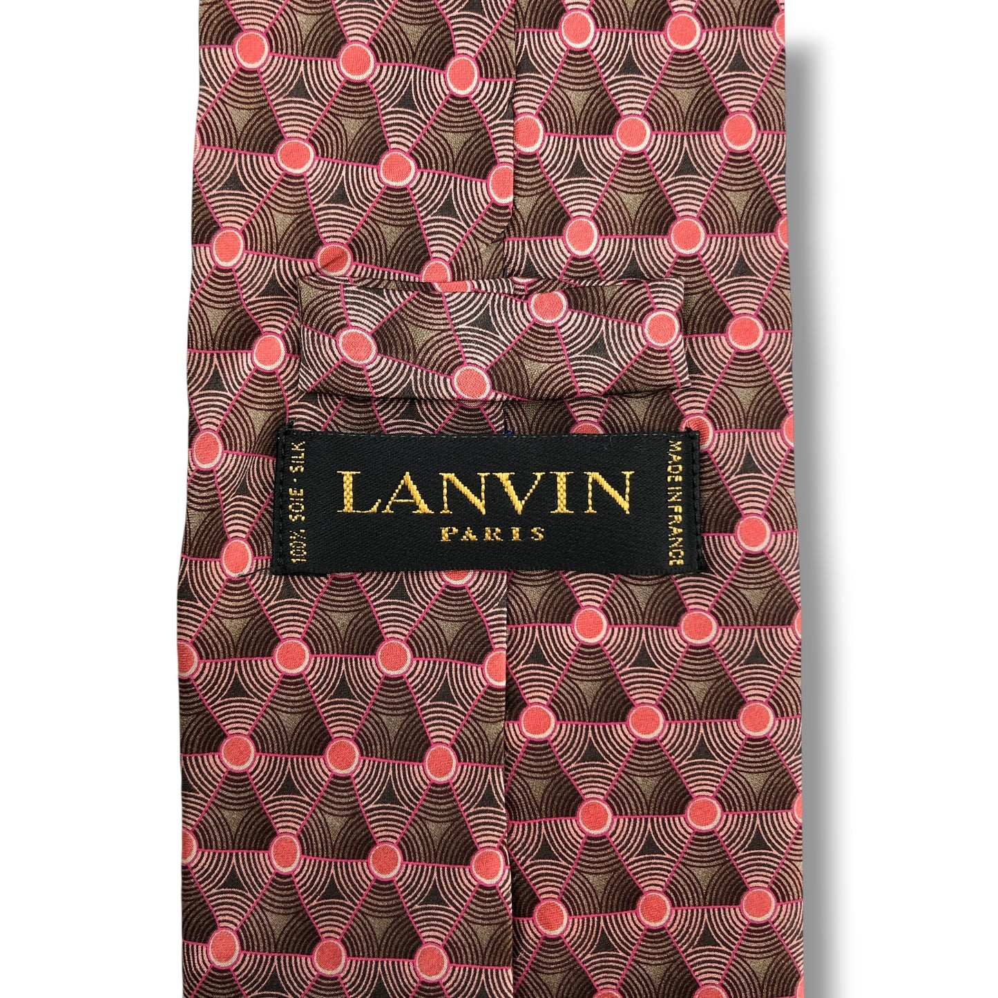 【8591】美品！ランバン　ネクタイ　ピンク系