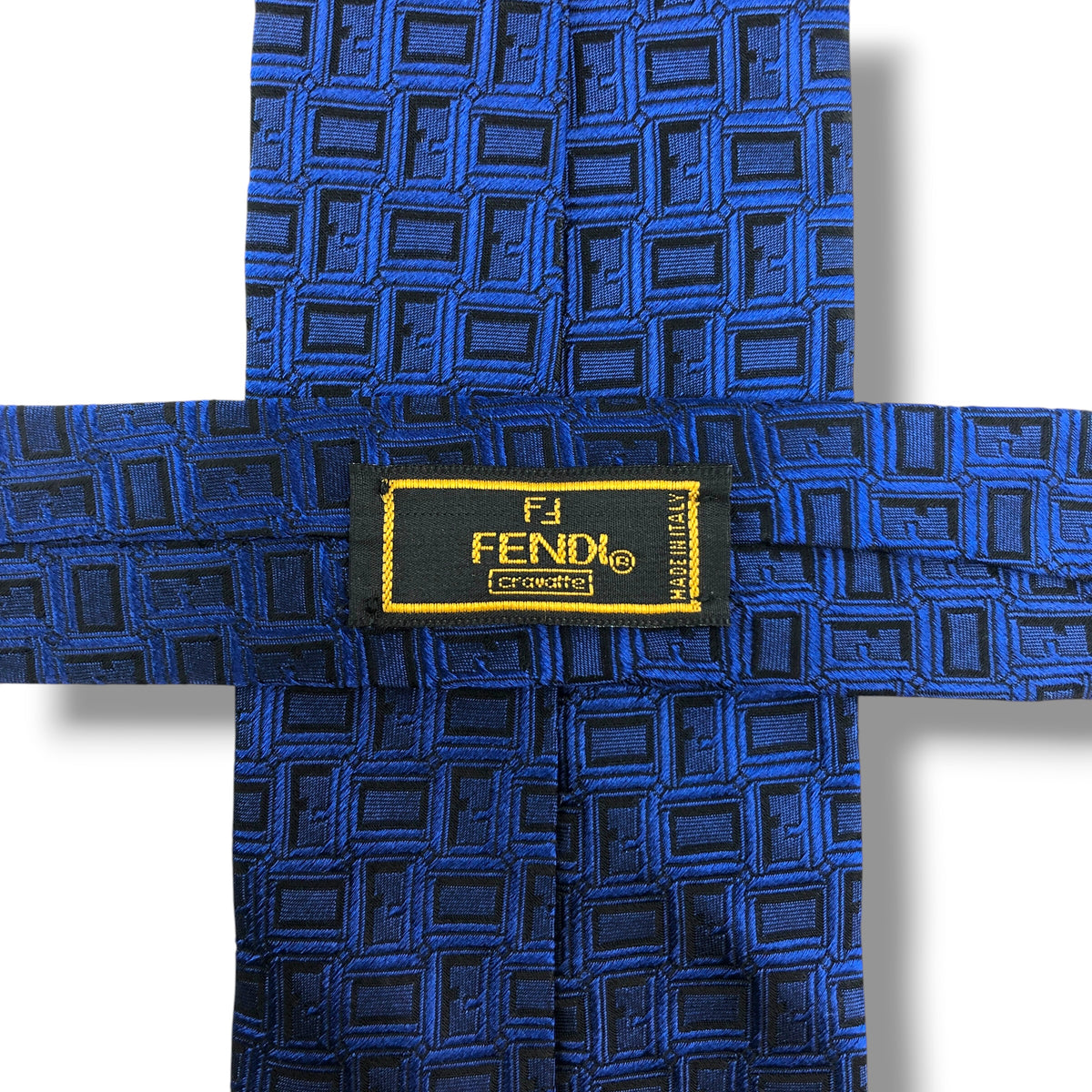 【8600】美品！フェンディ　ネクタイ　ブルー系
