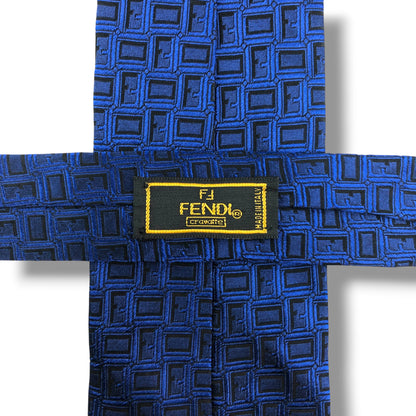 【8600】美品！フェンディ　ネクタイ　ブルー系