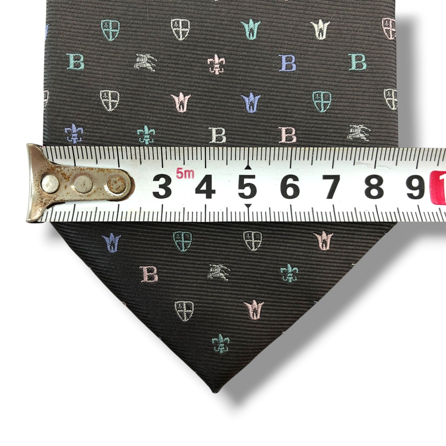 【8624】美品ー良品！バーバリー　ブラックレーベル　ネクタイ　グレー系　ホース柄