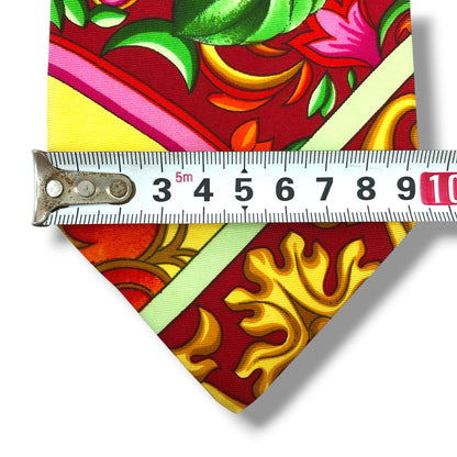 【8628】美品！ジャンニヴェルサーチ　ネクタイ　イエロー系　花柄