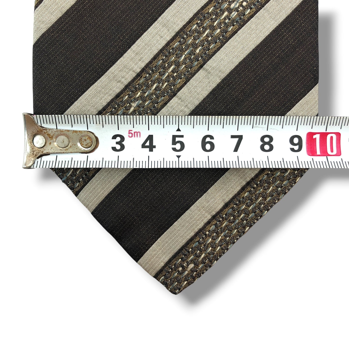 【8639】美品！ヒューゴボス　ネクタイ　ブラウン系