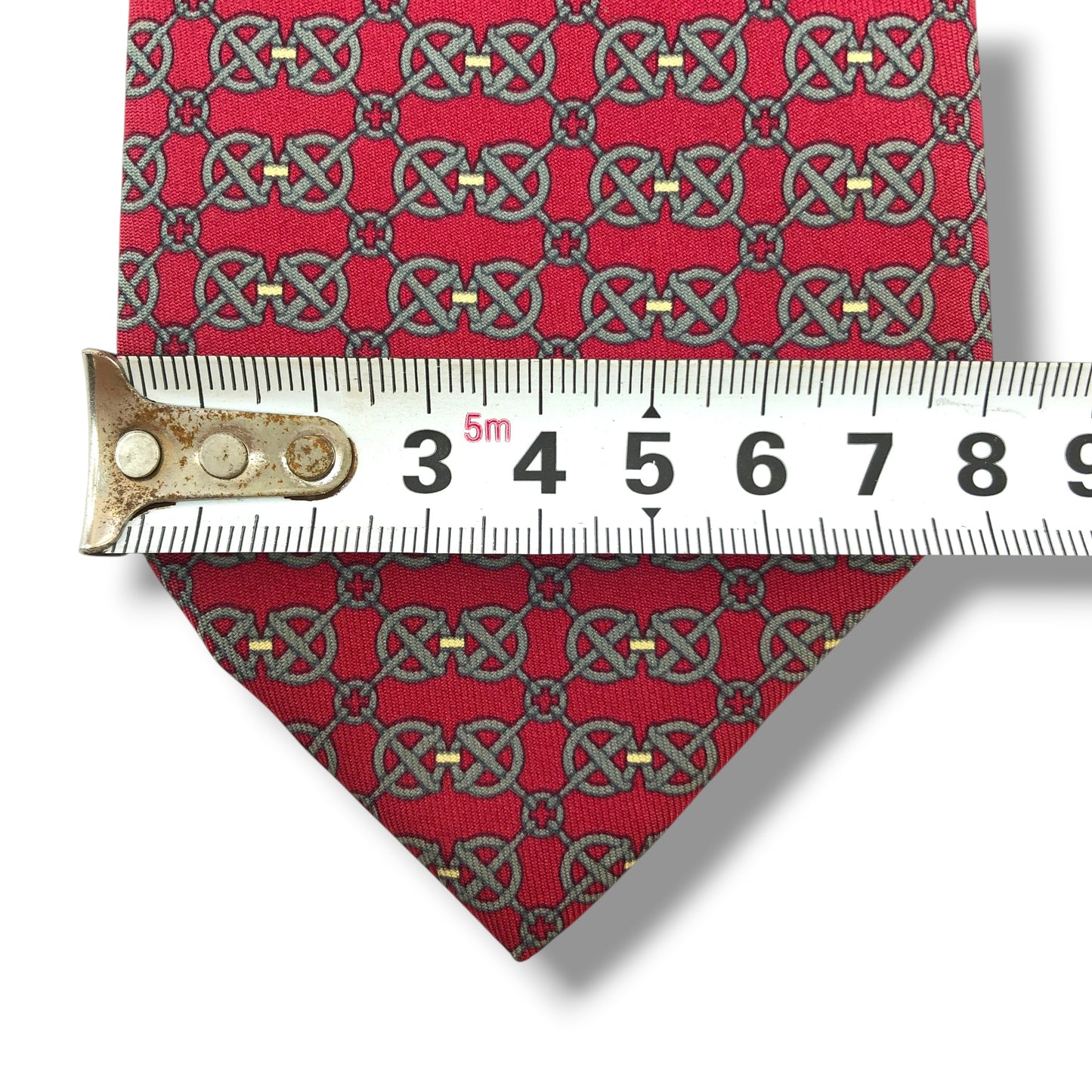 【8647】良品！エルメス　ネクタイ　ワインレッド系