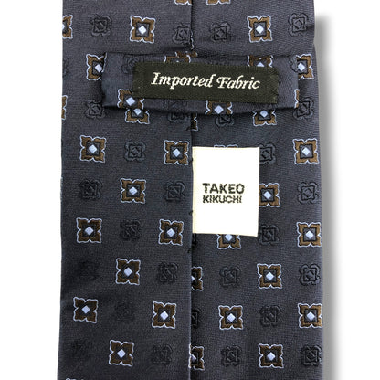 【8693】美品！タケオキクチ　ネクタイ　ネイビー系