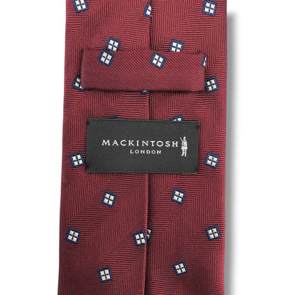 【8696】美品ー良品！マッキントッシュ　ネクタイ　ボルドー系