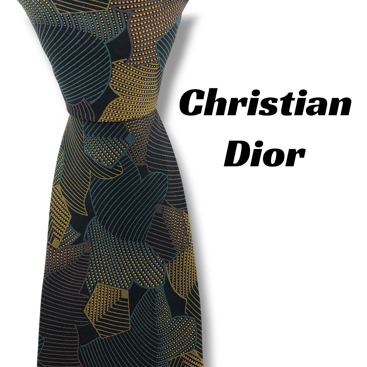 【8697】美品！ディオール　ネクタイ　ブラック系