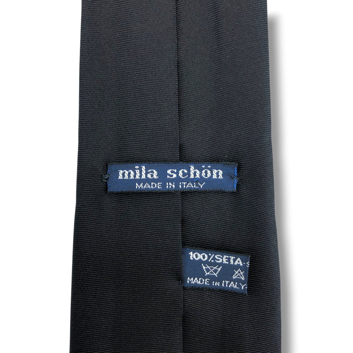【8706】美品！ミラショーン　ネクタイ　ブラック系