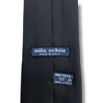 【8706】美品！ミラショーン　ネクタイ　ブラック系