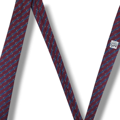 【8708】良品！エルメス　ネクタイ　ワインレッド