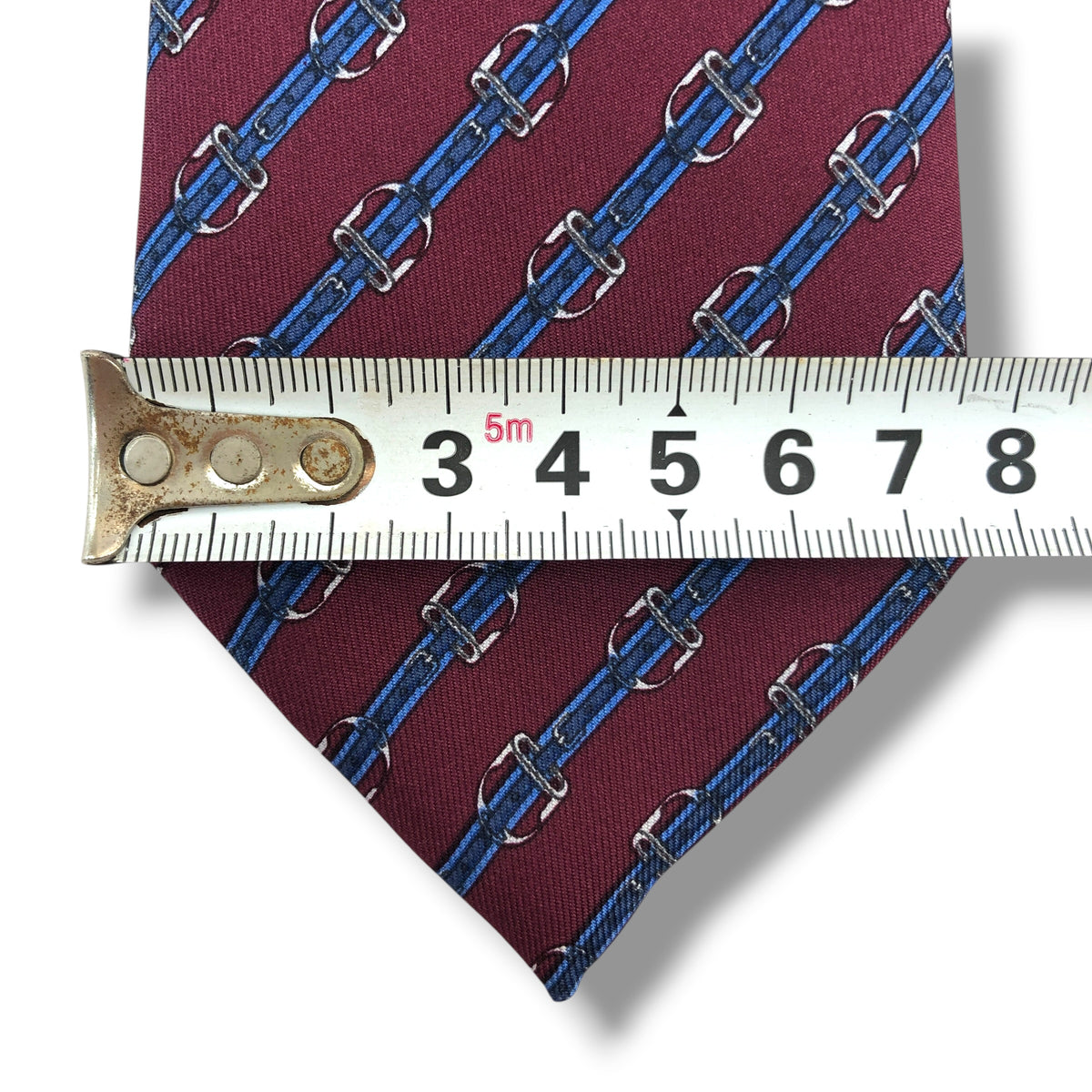 【8708】良品！エルメス　ネクタイ　ワインレッド