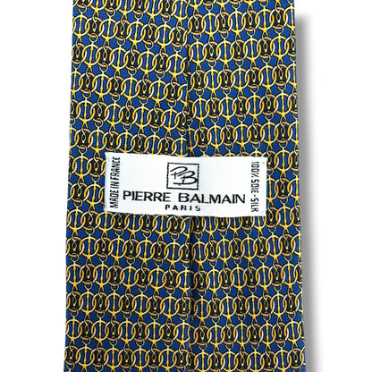 【8714】美品ー良品！ピエールバルマン　ネクタイ　ブルー系