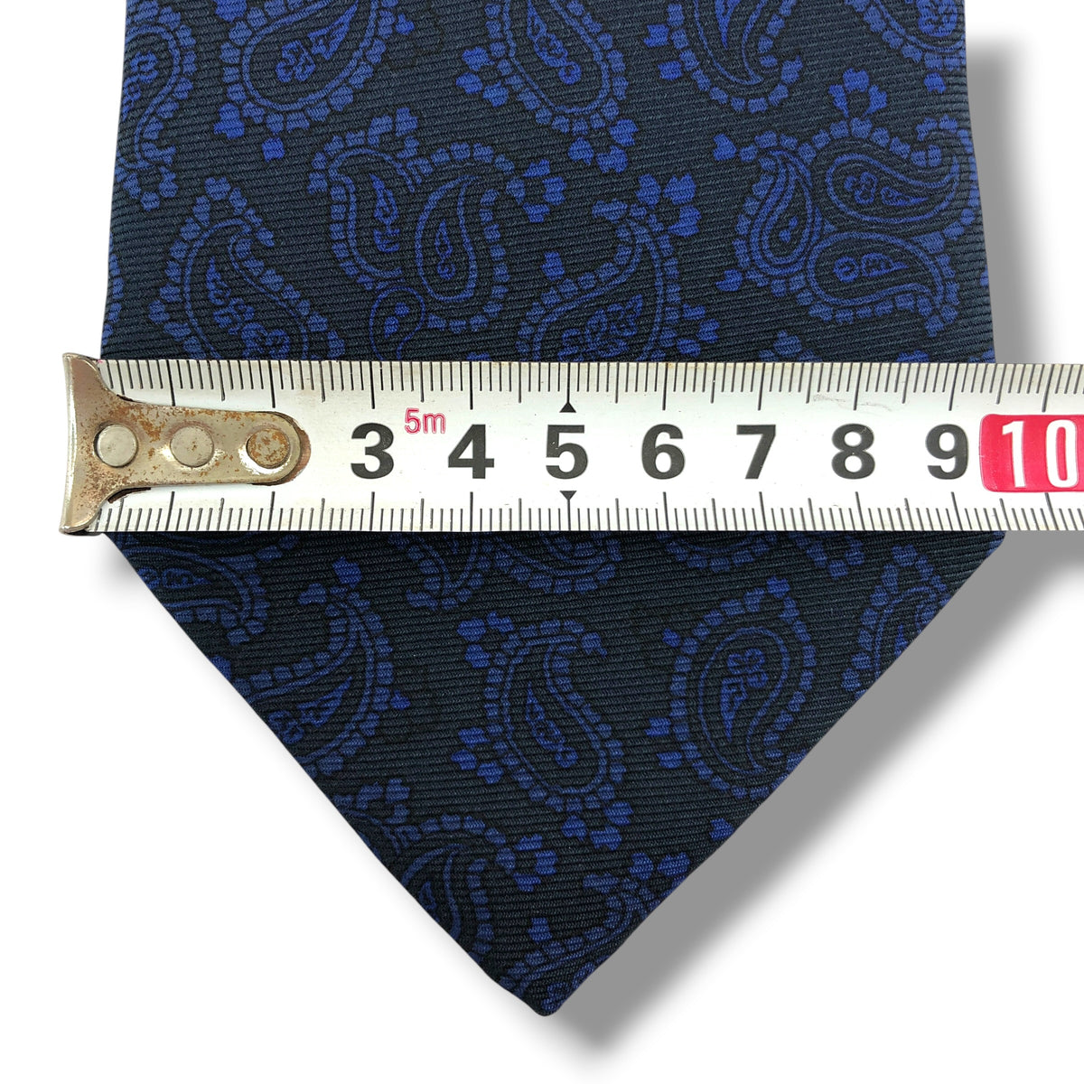 【8717】美品！エトロ　ネクタイ　ネイビー系
