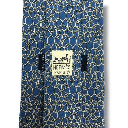 【8721】良品！エルメス　ネクタイ　水色系