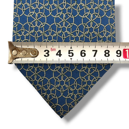 【8721】良品！エルメス　ネクタイ　水色系