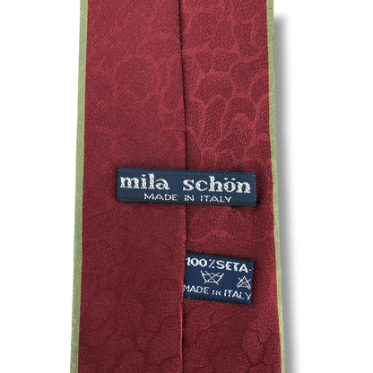 【8742】美品！ミラショーン　ネクタイ　黄緑系