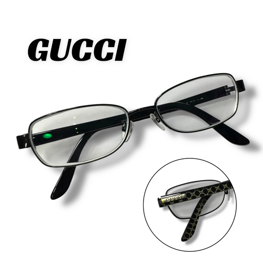 [4] Good condition! Gucci glasses in black with GG pattern 