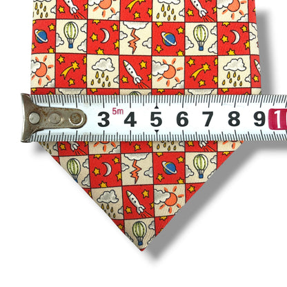 【8767】美品！エルメス　ネクタイ　オレンジ系