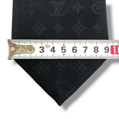 【8774】美品！ルイヴィトン　ネクタイ　ブラック系