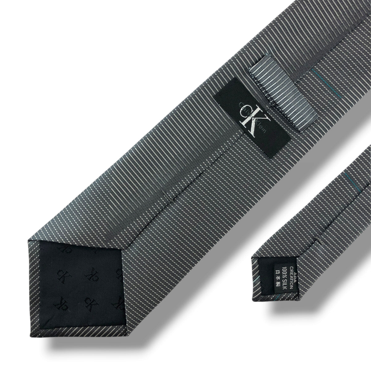 【8780】美品！カルバンクライン　ネクタイ　グレー系