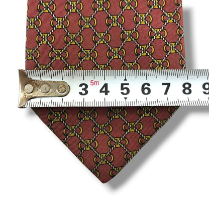 【8785】良品！エルメス　ネクタイ　ブラウン系