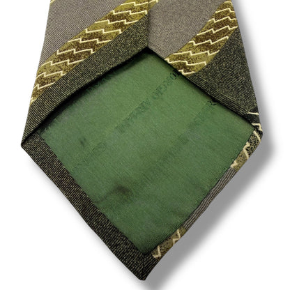 【7695】良品！アルマーニ　ネクタイ　グリーン系