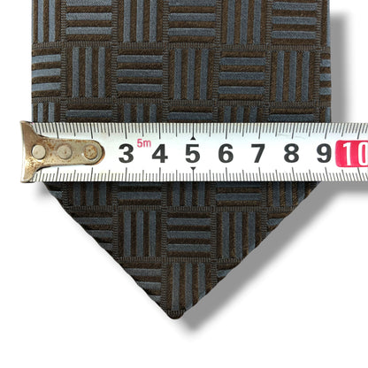【8805】美品！エルメネジルドゼニア　ネクタイ　ブラウン系×ブラック系