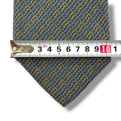 【8825】良品！フェンディ　ネクタイ　グレー系　FF柄